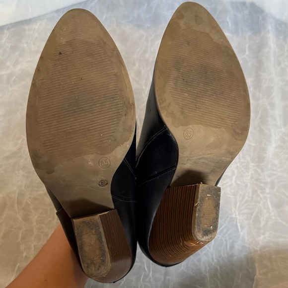 a.n.a Black Ankle Boots with Stacked Heel - Picture 5 of 5